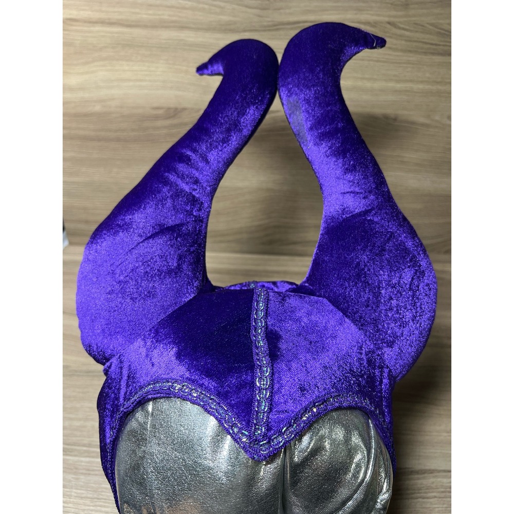 Disney Maleficent Purple Velvet Horns Costume Headpiece Size 4 Sleeping Beauty‎